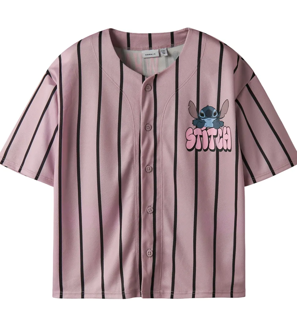 Name It Skjorte k/æ - NkfOdisa - Stitch - Keepsake Lilac