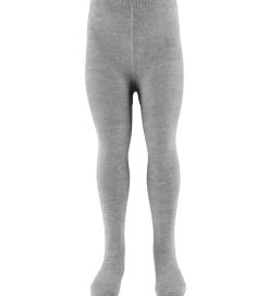 Name It Strømpebukser - Uld/Bomuld - NmmWak - Grey Melange