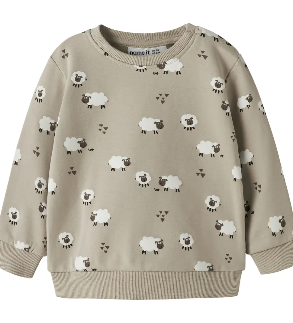 Name It Sweatshirt - NbmVimmer - Island Fossil/Sheep