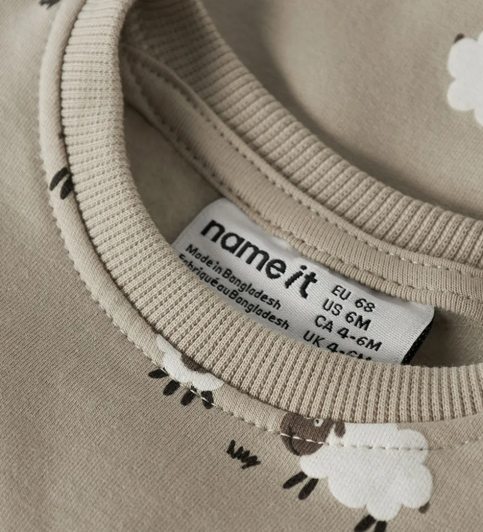 Name It Sweatshirt - NbmVimmer - Island Fossil/Sheep