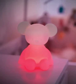 Nattou Natlampe - Silikone - LED - Mus - 12x14x15 cm - Hvid