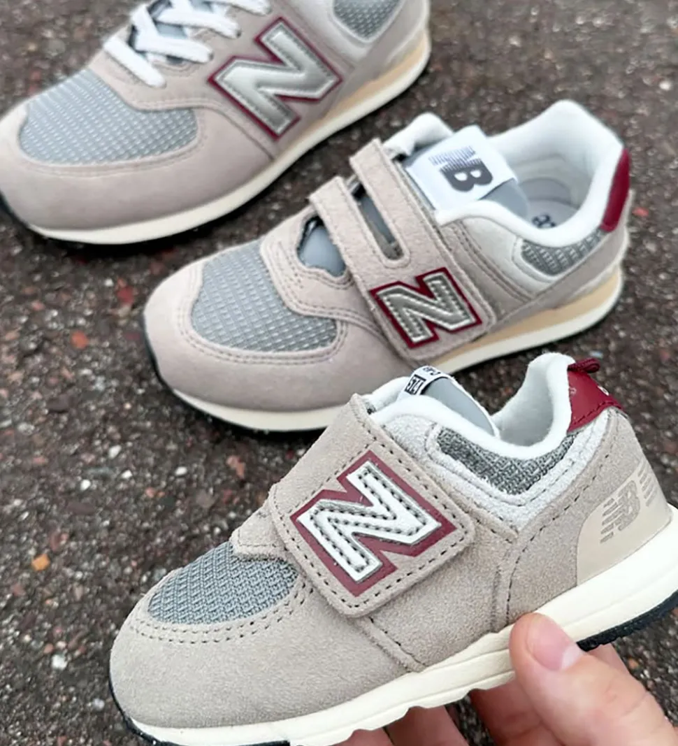 New Balance Sko - 574 - Arid Stone/Monarch Burgundy