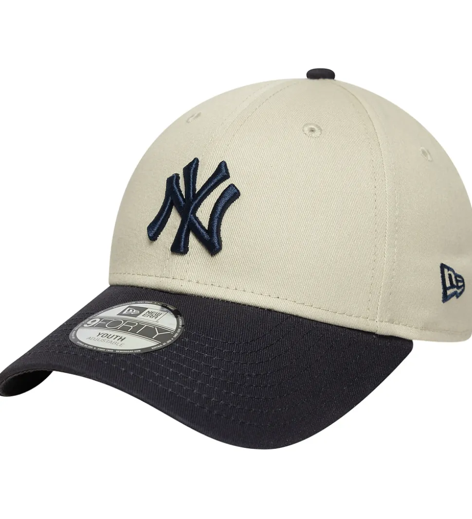 New Era Kasket - 9Forty - New York Yankees - Lysebeige/Navy