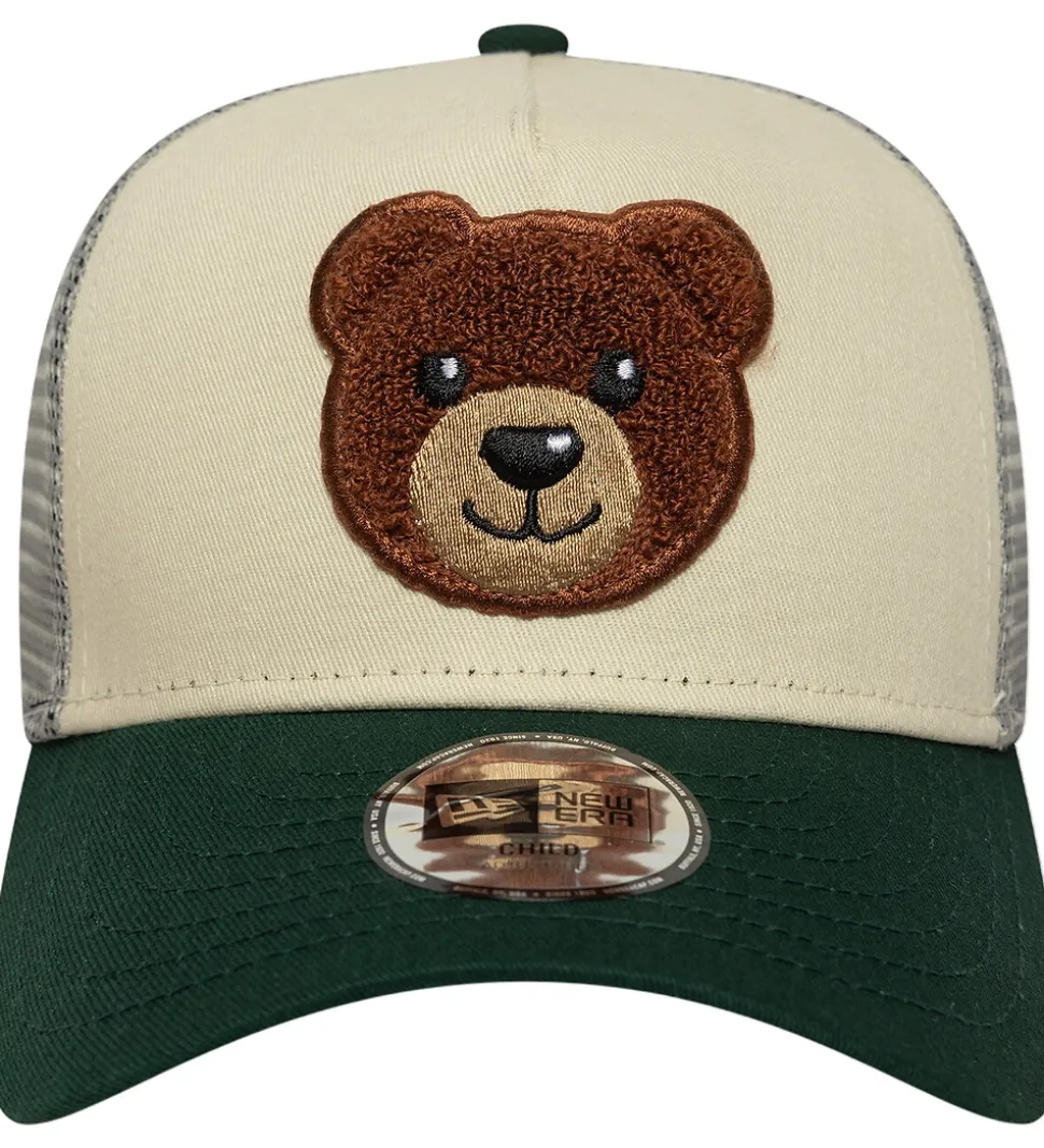 New Era Kasket - Trucker - Bear - Lysebeige/Grøn