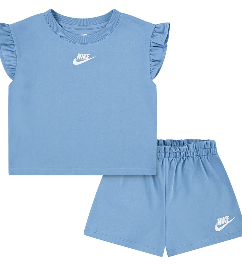 Nike Shortssæt - Top/Shorts - Blue Beyond