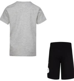 Nike Shortssæt - T-shirt/Shorts - Swoosh - Sort/Grå