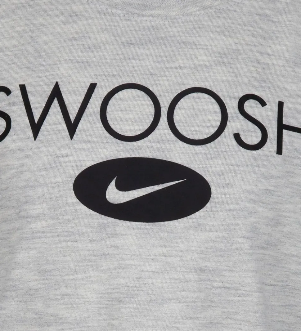 Nike Shortssæt - T-shirt/Shorts - Swoosh - Sort/Grå