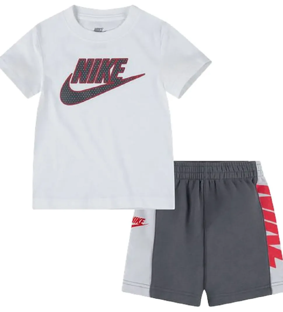 Nike Shortssæt - T-shirt/Shorts - Amplify - Smoke Grey