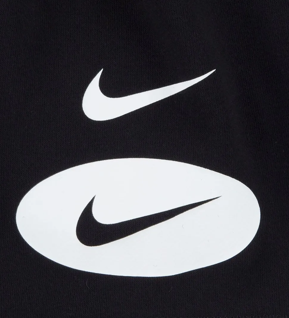 Nike Shortssæt - T-shirt/Shorts - Swoosh - Sort/Grå