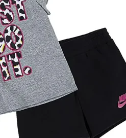 Nike Shortssæt - T-shirt/Shorts - On The Spot - Sort/Grå
