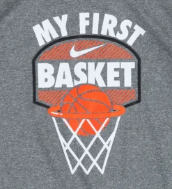 Nike Shortssæt - T-shirt/Shorts - My First Basket - Sort/Grå