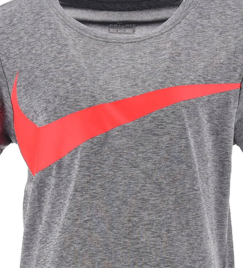 Nike Shortssæt - T-shirt/Shorts - Sort/Grå