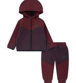 Nike Sæt - Fleece - Team Red/Burgundt Crush