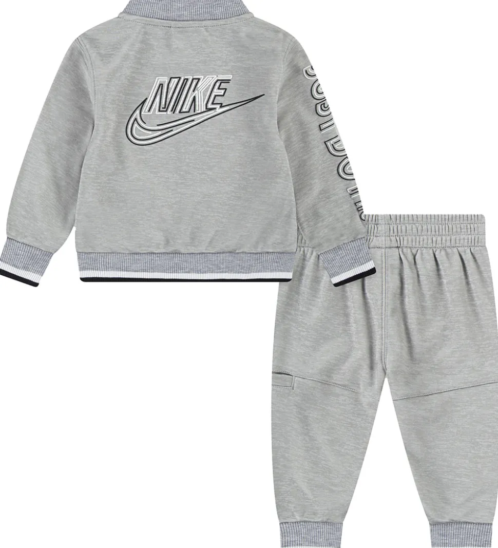 Nike Træningssæt - Cardigan/Bukser - Light Smoke Grey Heather