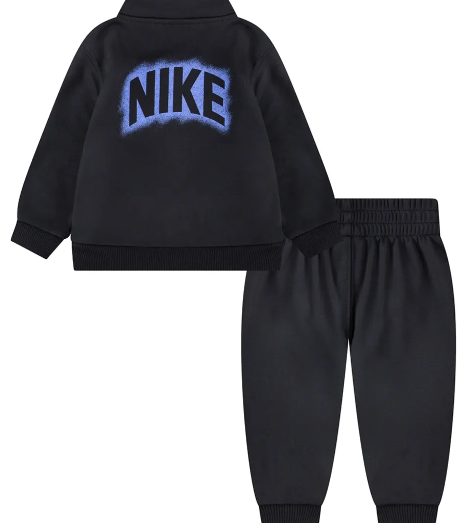 Nike Træningssæt - Cardigan/Bukser - Sort/Lilla