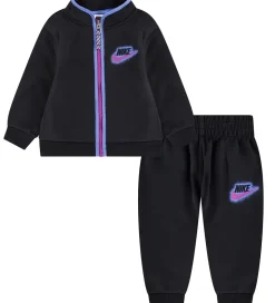 Nike Træningssæt - Cardigan/Bukser - Sort/Lilla