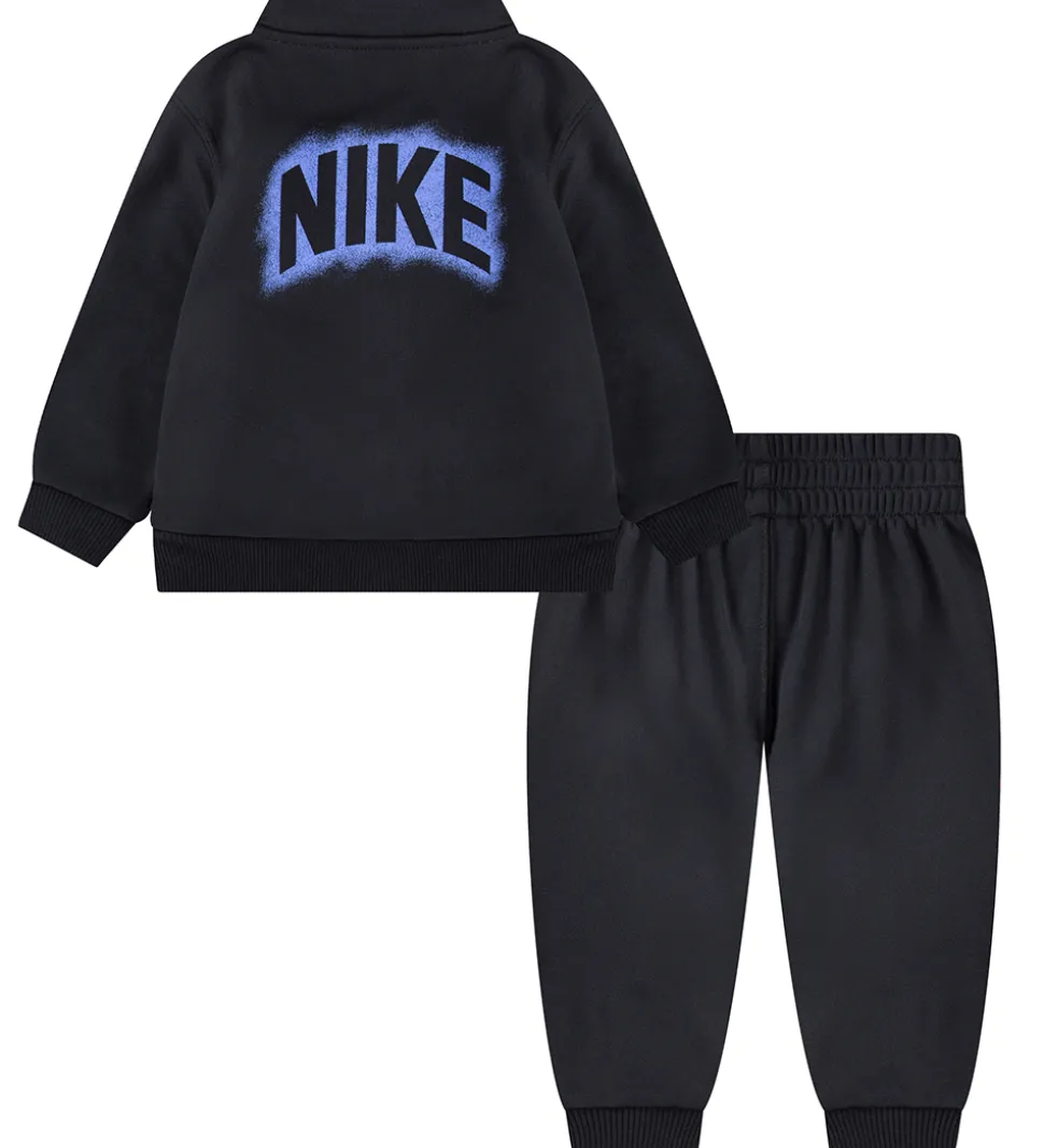 Nike Træningssæt - Cardigan/Bukser - Sort/Lilla