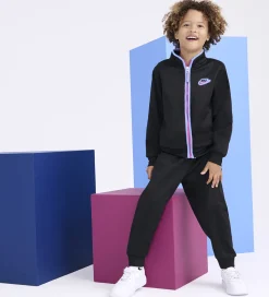 Nike Træningssæt - Cardigan/Bukser - Sort/Lilla