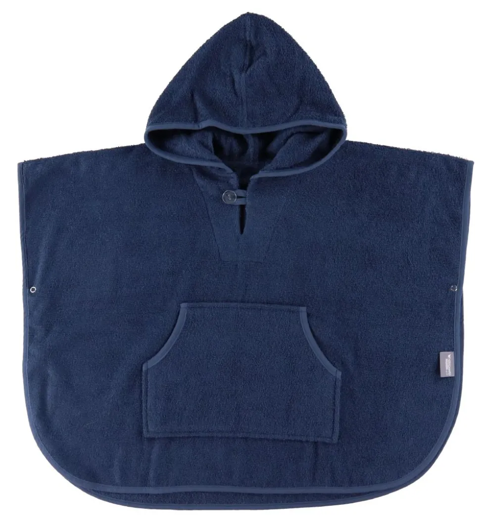 Nørgaard Madsens Badeponcho m. Hætte/Lomme - 70x50 cm - Navy