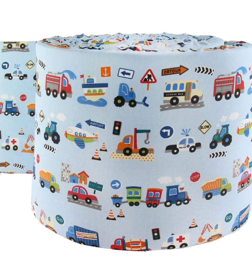 Nørgaard Madsens Sengerand - Lyseblå m. Biler