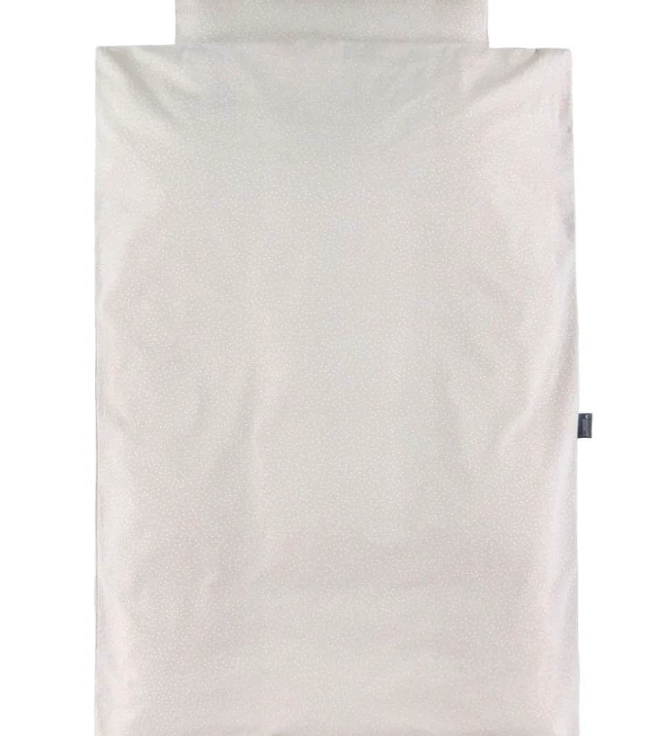 Nørgaard Madsens Sengetøj - Baby - Natur m. Prikker