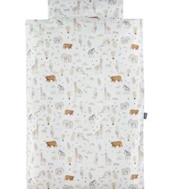 Nørgaard Madsens Sengetøj - Baby - Beige m. Striber/Zoodyr