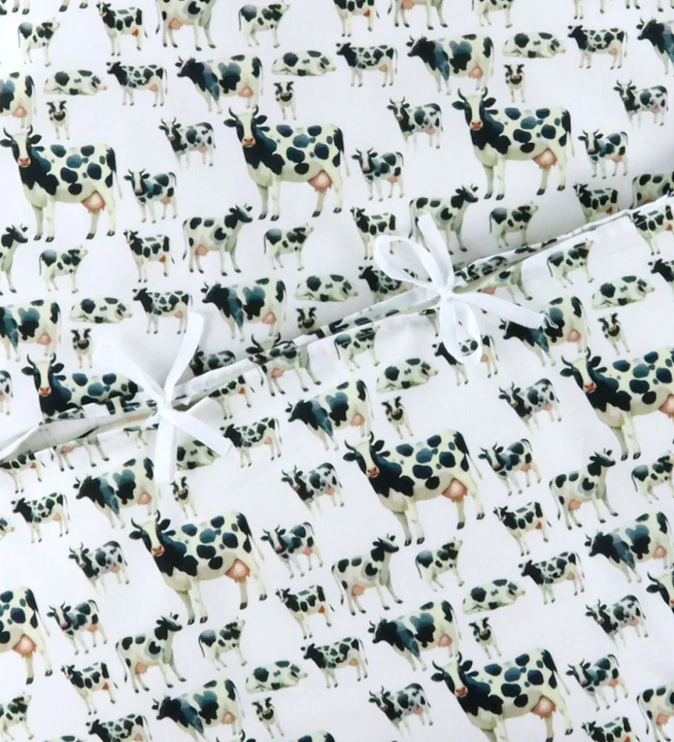 Nørgaard Madsens Sengetøj - Baby - Hvid m. Køer