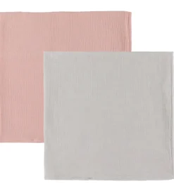 Ooh Noo Stofbleer - 2-pak - 65x65 cm - Stone Grey & Blush