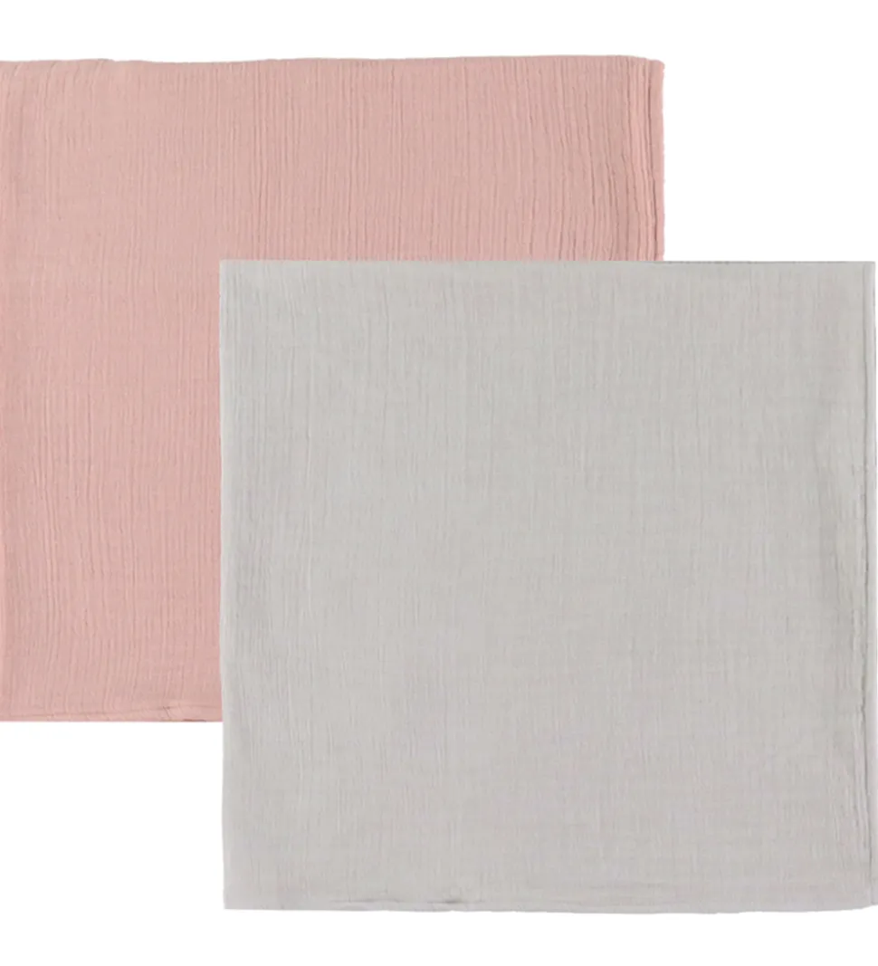 Ooh Noo Stofbleer - 2-pak - 65x65 cm - Stone Grey & Blush