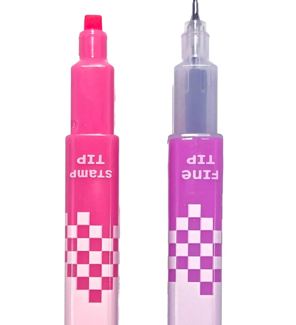 Ooly Dobbeltsidede Tuscher - Stamp a Square - 12 stk