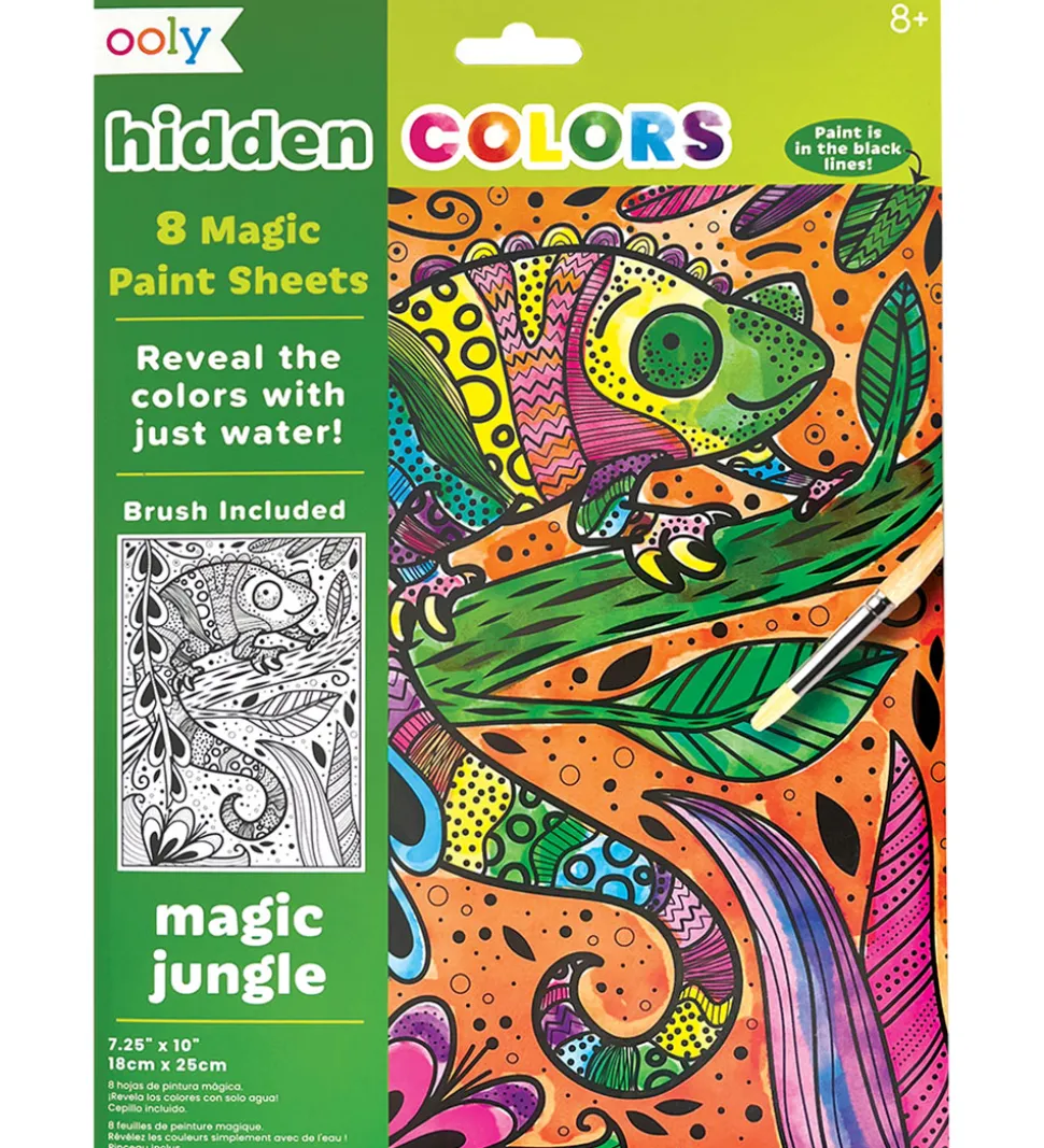Ooly Magiske Maleark - Hidden Colors - 8 Stk. - Magic Jungle