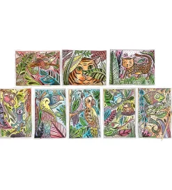 Ooly Magiske Maleark - Hidden Colors - 8 Stk. - Magic Jungle