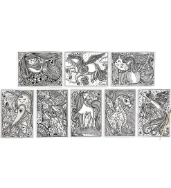 Ooly Magiske Maleark - Hidden Colors - 8 Stk. - Magic Friends