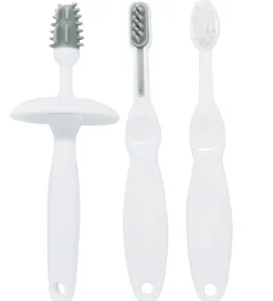 Oopsy Tandbørstesæt - 4 Dele - Hvid/Grå