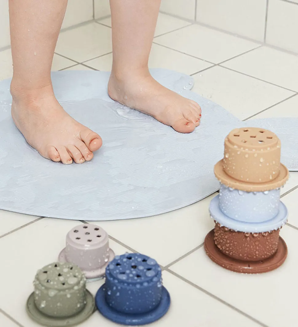 OYOY Bademåtte - Silikone - Little Finn - Dusty Blue