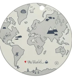 OYOY Dækkeserviet - Silikone - World - Råhvid