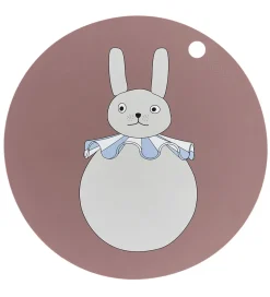 OYOY Dækkeserviet - Silikone - Rabbit Pompom - Clay