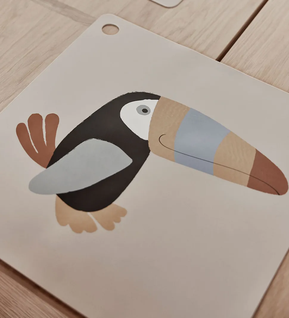 OYOY Dækkeserviet - Silikone - Toucan - Clay
