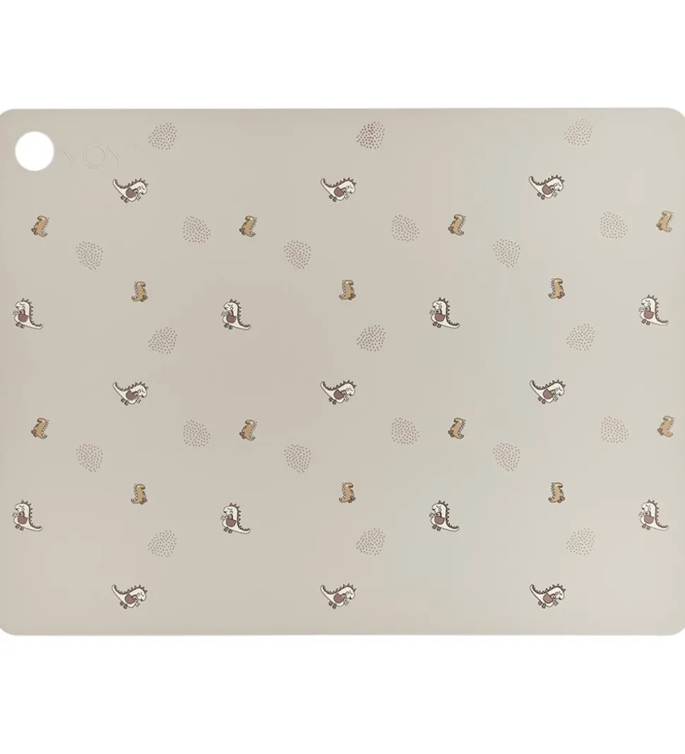 OYOY Dækkeserviet - Silikone - Dina Dino - Clay