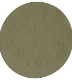 OYOY Dækkeserviet - Silikone - The World - Olive