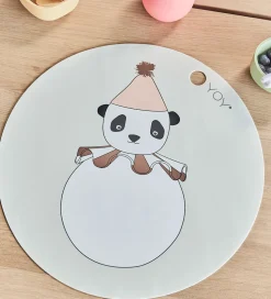 OYOY Dækkeserviet - Silikone - Panda Pompom - Offwhite