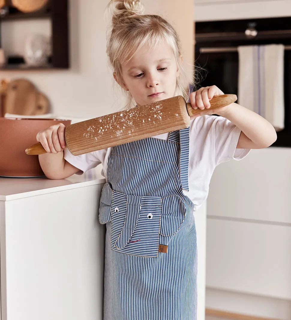 OYOY Forklæde - Denim - Elephant - Blå m. Striber