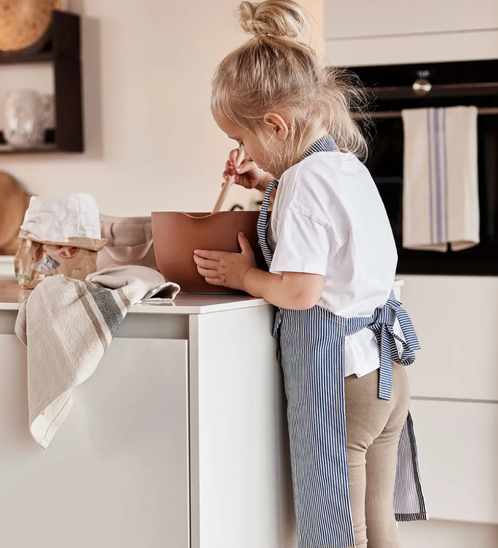 OYOY Forklæde - Denim - Elephant - Blå m. Striber