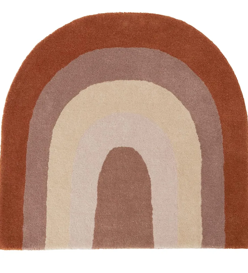 OYOY Gulvtæppe - 88x90 cm - Rainbow - Choko