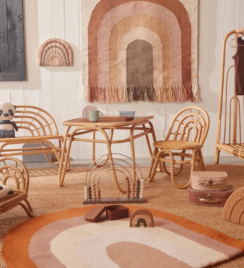 OYOY Gulvtæppe - 88x90 cm - Rainbow - Choko