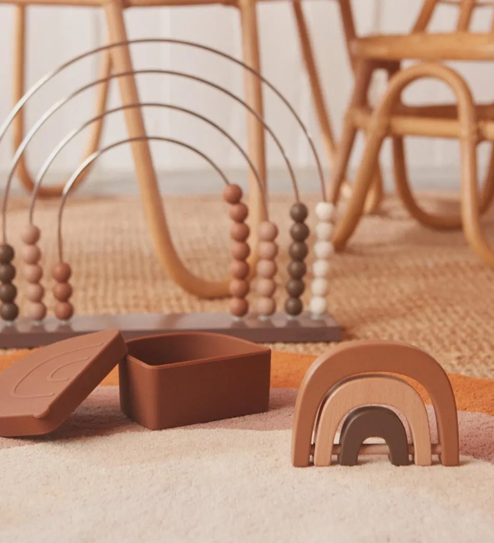 OYOY Gulvtæppe - 88x90 cm - Rainbow - Choko