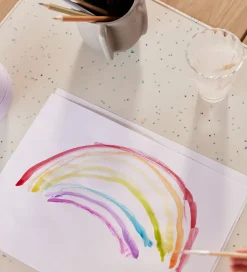 OYOY Kreativitetsmåtte - Silikone - Confetti - Off White