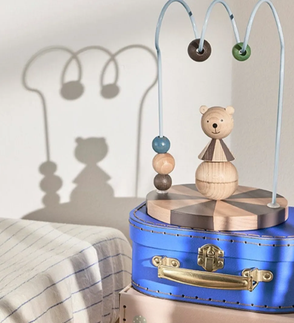 OYOY Kugleramme - Circus Bear - Nature/Dusty Blue