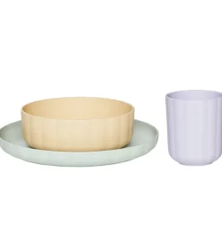 OYOY Spisesæt - Bioplast - 3 Dele - Pullo - Pale Mint/Vanilla/La