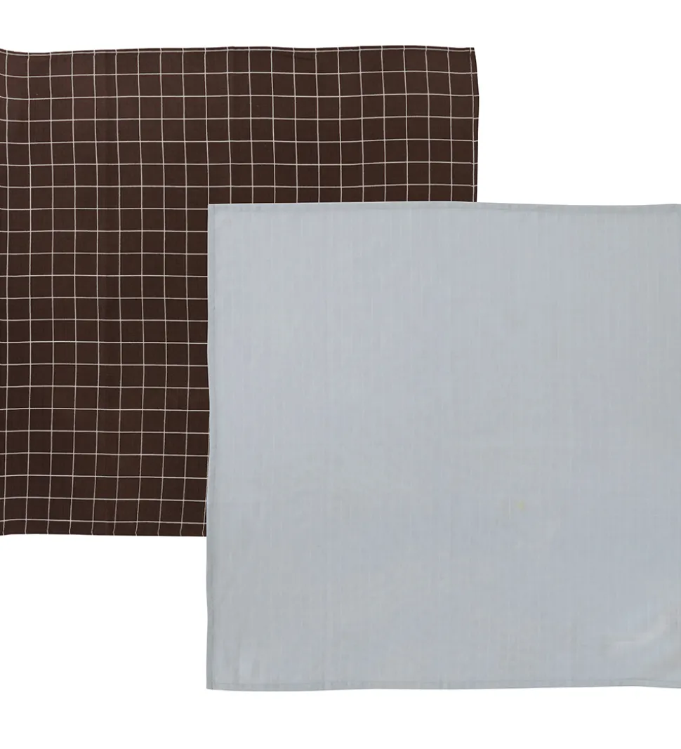 OYOY Stofbleer - 70x70cm - Muslin- 2-pak - Ice Blue